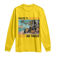 Welcome To Summerween Chillin And Thrillin Long Sleeve Shirt Spooky Beach Party Gift