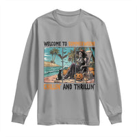 Welcome To Summerween Chillin And Thrillin Long Sleeve Shirt Spooky Beach Party Gift