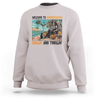 Welcome To Summerween Chillin And Thrillin Sweatshirt Spooky Beach Party Gift