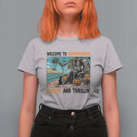 Welcome To Summerween Chillin And Thrillin T Shirt For Women Spooky Beach Party Gift