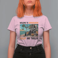 Welcome To Summerween Chillin And Thrillin T Shirt For Women Spooky Beach Party Gift