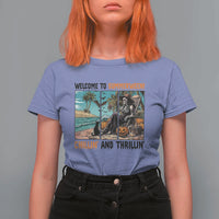 Welcome To Summerween Chillin And Thrillin T Shirt For Women Spooky Beach Party Gift