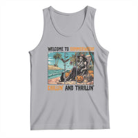 Welcome To Summerween Chillin And Thrillin Tank Top Spooky Beach Party Gift