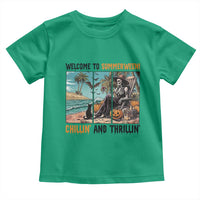 Welcome To Summerween Chillin And Thrillin Toddler T Shirt Spooky Beach Party Gift