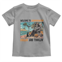 Welcome To Summerween Chillin And Thrillin Toddler T Shirt Spooky Beach Party Gift