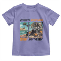 Welcome To Summerween Chillin And Thrillin Toddler T Shirt Spooky Beach Party Gift