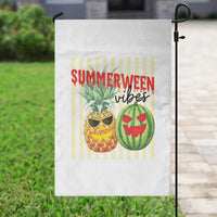 Funny Summerween Fruit Garden Flag Spooky Pineapple Watermelon Graphic