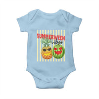 Funny Summerween Fruit Baby Onesie Spooky Pineapple Watermelon Graphic