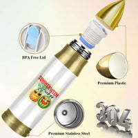 Funny Summerween Fruit Bullet Tumbler Spooky Pineapple Watermelon Graphic