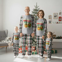 Funny Summerween Fruit Plaid Pajama Set Spooky Pineapple Watermelon Graphic