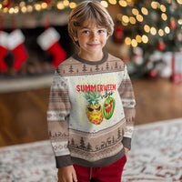 Funny Summerween Fruit Ugly Christmas Sweater Spooky Pineapple Watermelon Graphic