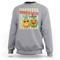 Funny Summerween Fruit Sweatshirt Spooky Pineapple Watermelon Graphic