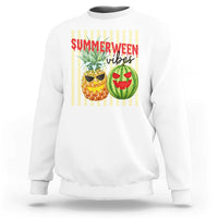 Funny Summerween Fruit Sweatshirt Spooky Pineapple Watermelon Graphic