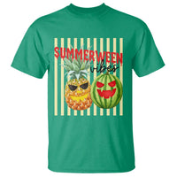Funny Summerween Fruit T Shirt Spooky Pineapple Watermelon Graphic