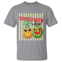 Funny Summerween Fruit T Shirt Spooky Pineapple Watermelon Graphic