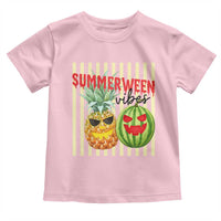 Funny Summerween Fruit Toddler T Shirt Spooky Pineapple Watermelon Graphic