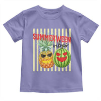Funny Summerween Fruit Toddler T Shirt Spooky Pineapple Watermelon Graphic
