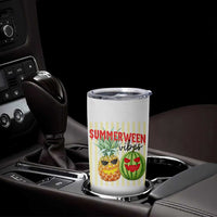Funny Summerween Fruit Tumbler Cup Spooky Pineapple Watermelon Graphic