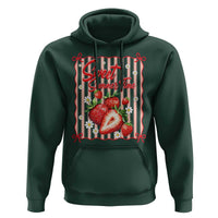Striped Summer Strawberry Hoodie Preppy Beach Vibes Graphic
