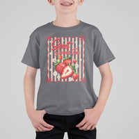 Striped Summer Strawberry T Shirt For Kid Preppy Beach Vibes Graphic