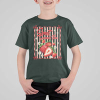Striped Summer Strawberry T Shirt For Kid Preppy Beach Vibes Graphic