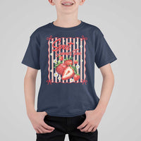 Striped Summer Strawberry T Shirt For Kid Preppy Beach Vibes Graphic
