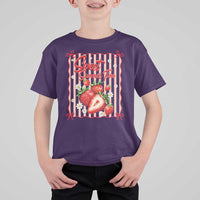 Striped Summer Strawberry T Shirt For Kid Preppy Beach Vibes Graphic