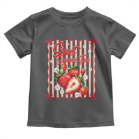 Striped Summer Strawberry Toddler T Shirt Preppy Beach Vibes Graphic