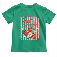 Striped Summer Strawberry Toddler T Shirt Preppy Beach Vibes Graphic
