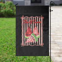 Striped Watermelon Beach Vibes Graphic Garden Flag Slice Of Summer