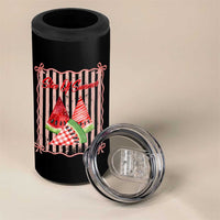 Striped Watermelon Beach Vibes Graphic 4 in 1 Can Cooler Tumbler Slice Of Summer