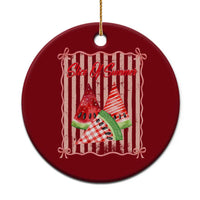 Striped Watermelon Beach Vibes Graphic Ceramic Ornament Slice Of Summer
