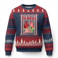 Striped Watermelon Beach Vibes Graphic Ugly Christmas Sweater Slice Of Summer