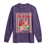 Striped Watermelon Beach Vibes Graphic Long Sleeve Shirt Slice Of Summer