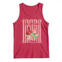 Striped Watermelon Beach Vibes Graphic Tank Top Slice Of Summer