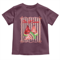 Striped Watermelon Beach Vibes Graphic Toddler T Shirt Slice Of Summer