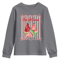 Striped Watermelon Beach Vibes Graphic Youth Sweatshirt Slice Of Summer