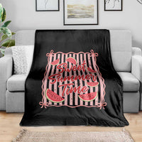 Striped Watermelon Beach Vibes Graphic Throw Blanket Sweet Summer Time