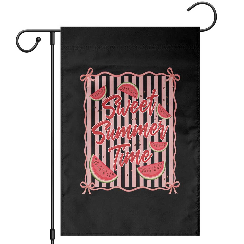 Striped Watermelon Beach Vibes Graphic Garden Flag Sweet Summer Time