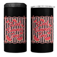Striped Watermelon Beach Vibes Graphic 4 in 1 Can Cooler Tumbler Sweet Summer Time
