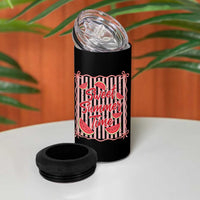 Striped Watermelon Beach Vibes Graphic 4 in 1 Can Cooler Tumbler Sweet Summer Time