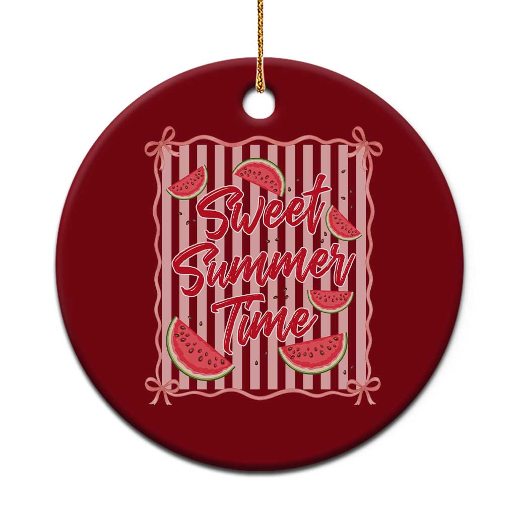 Striped Watermelon Beach Vibes Graphic Ceramic Ornament Sweet Summer Time