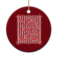 Striped Watermelon Beach Vibes Graphic Ceramic Ornament Sweet Summer Time