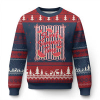 Striped Watermelon Beach Vibes Graphic Ugly Christmas Sweater Sweet Summer Time