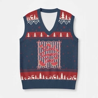 Striped Watermelon Beach Vibes Graphic V-Neck Knit Sweater Vest Sweet Summer Time