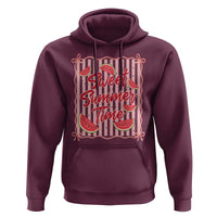 Striped Watermelon Beach Vibes Graphic Hoodie Sweet Summer Time