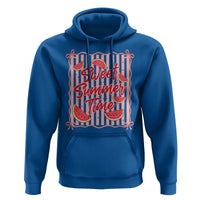 Striped Watermelon Beach Vibes Graphic Hoodie Sweet Summer Time
