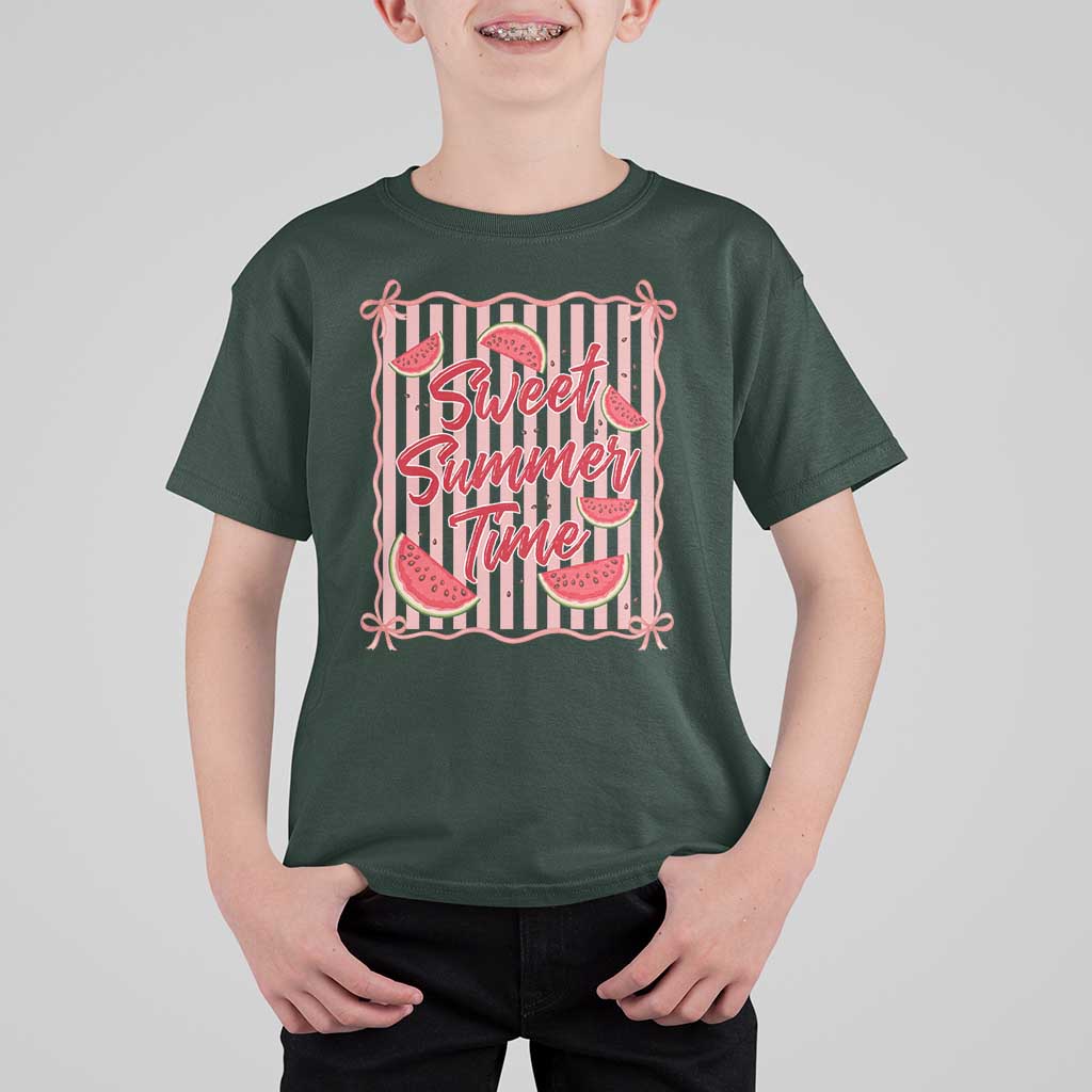 Striped Watermelon Beach Vibes Graphic T Shirt For Kid Sweet Summer Time