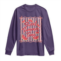 Striped Watermelon Beach Vibes Graphic Long Sleeve Shirt Sweet Summer Time