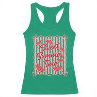 Striped Watermelon Beach Vibes Graphic Racerback Tank Top Sweet Summer Time